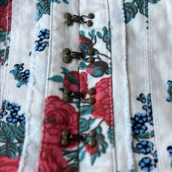 Free People Floral Strapless Corset Top XS - Picture 3 of 7